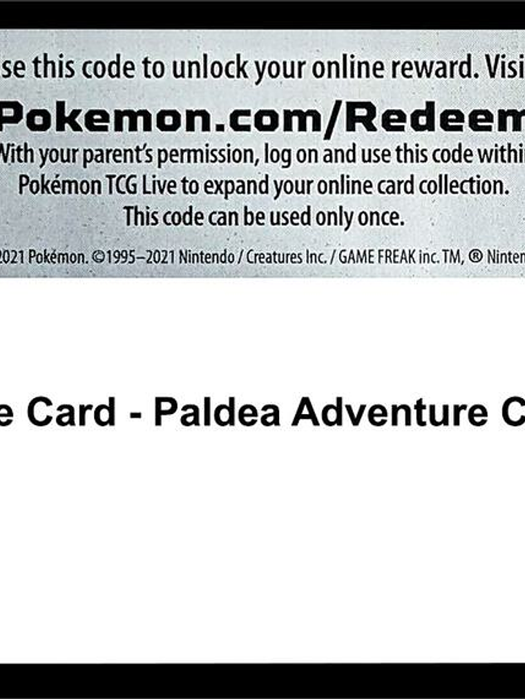 Code Card - Paldea Adventure Chest 1