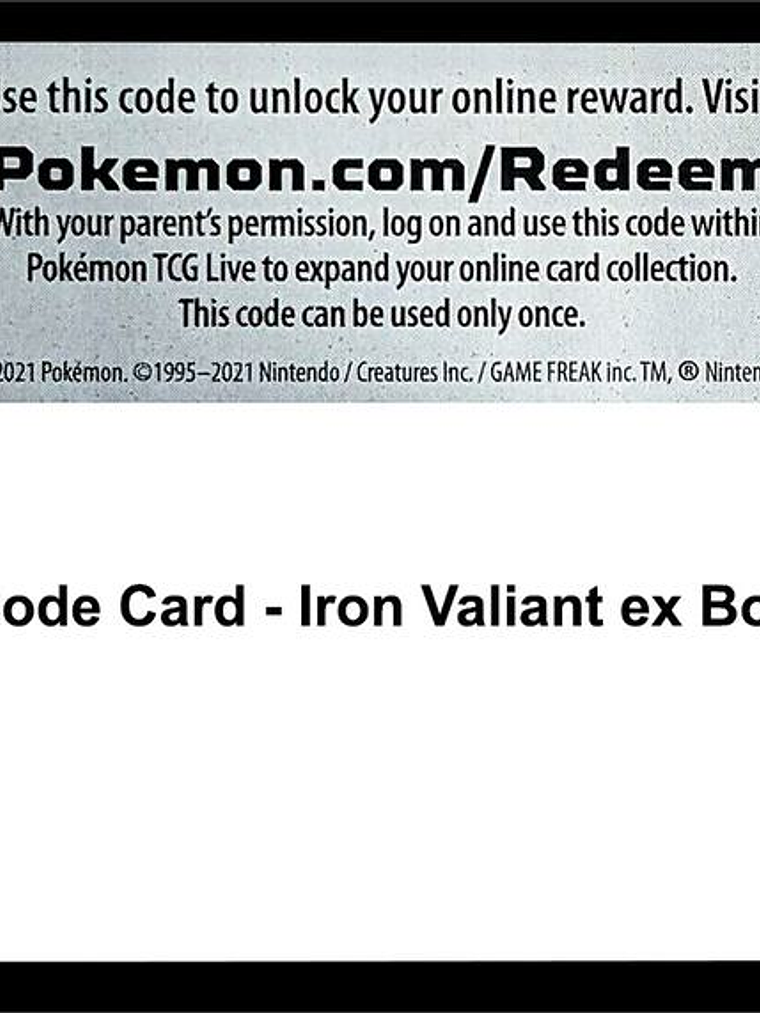 Code Card - Iron Valiant ex Box 1