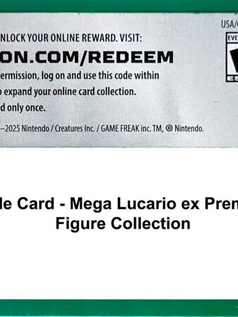 Code Card - Mega Lucario ex Premium Figure Collection 1