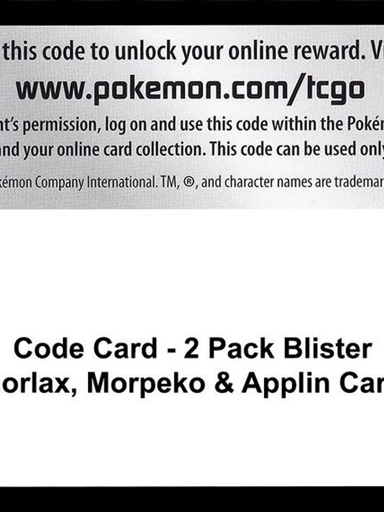Code Card - 2 Pack Blister [Snorlax, Morpeko & Applin Cards] 1