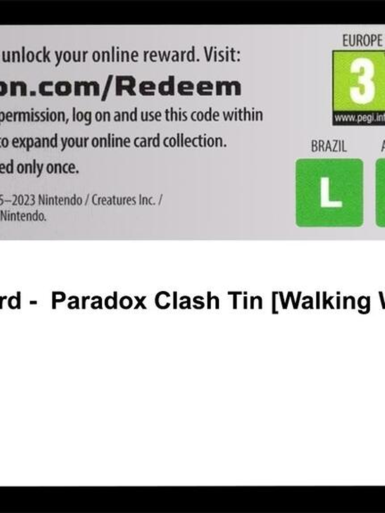 Code Card - Paradox Clash Tin [Walking Wake ex] 1