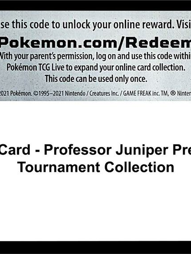 Code Card - Professor Juniper Premium Tournament Collection 1