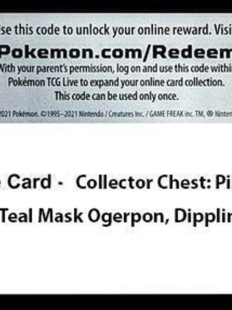 Code Card - Collector Chest: Pikachu, Teal Mask Ogerpon, Dipplin 1