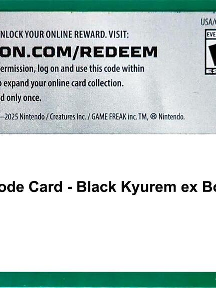 Code Card - Black Kyurem ex Box 1