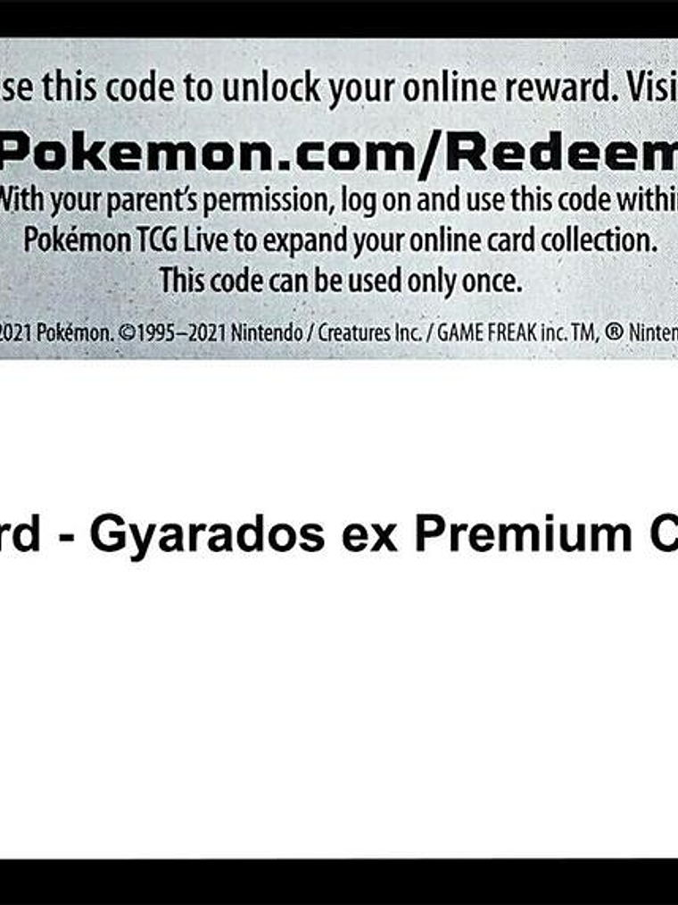 Code Card - Gyarados ex Premium Collection 1