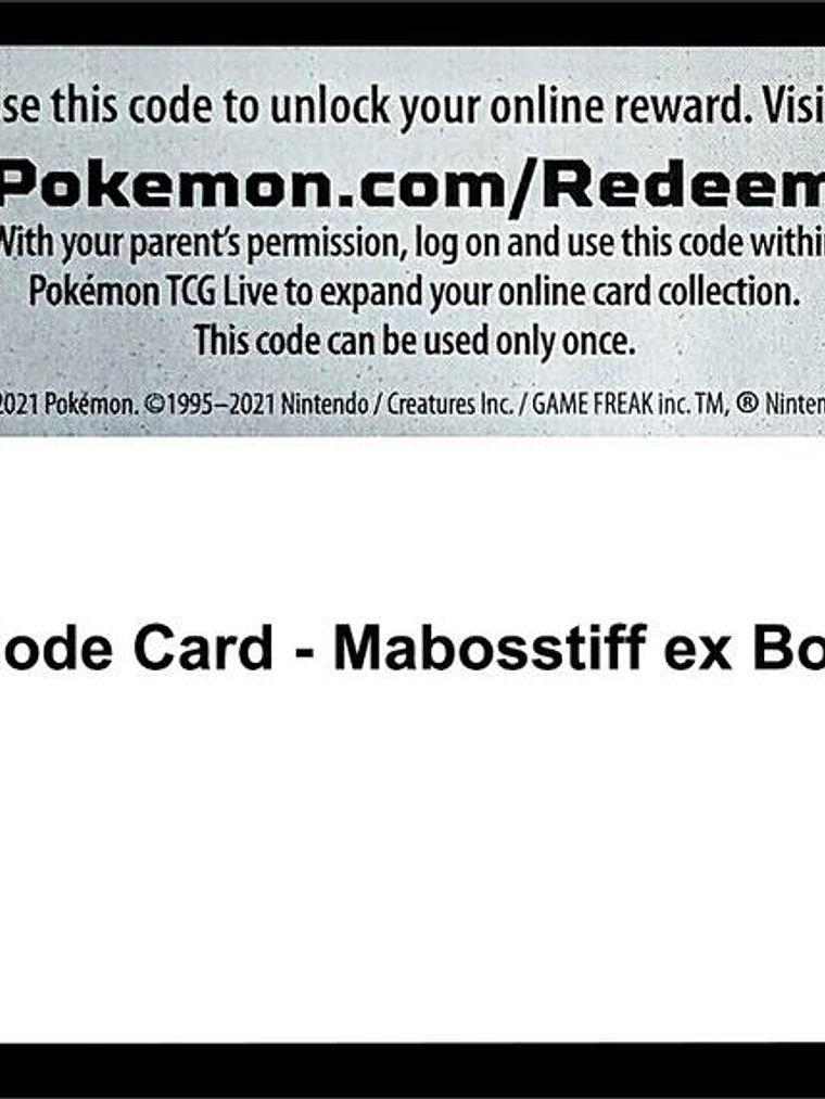 Code Card - Mabosstiff ex Box 1