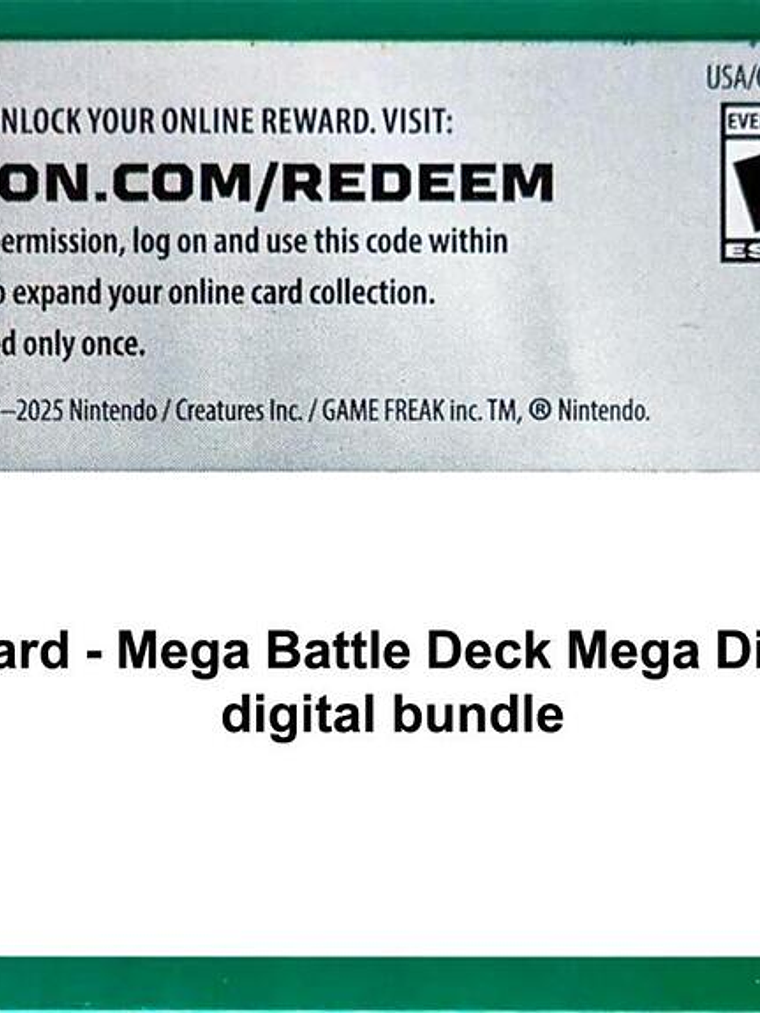 Code Card - Mega Battle Deck Mega Diancie Ex digital bundle 1