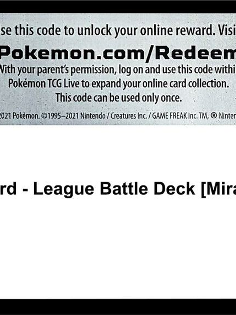 Code Card - League Battle Deck [Miraidon ex] 1