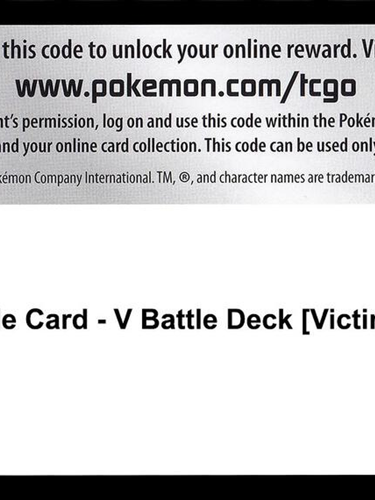 Code Card - V Battle Deck [Victini V] 1