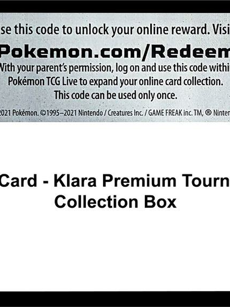 Code Card - Klara Premium Tournament Collection Box 1