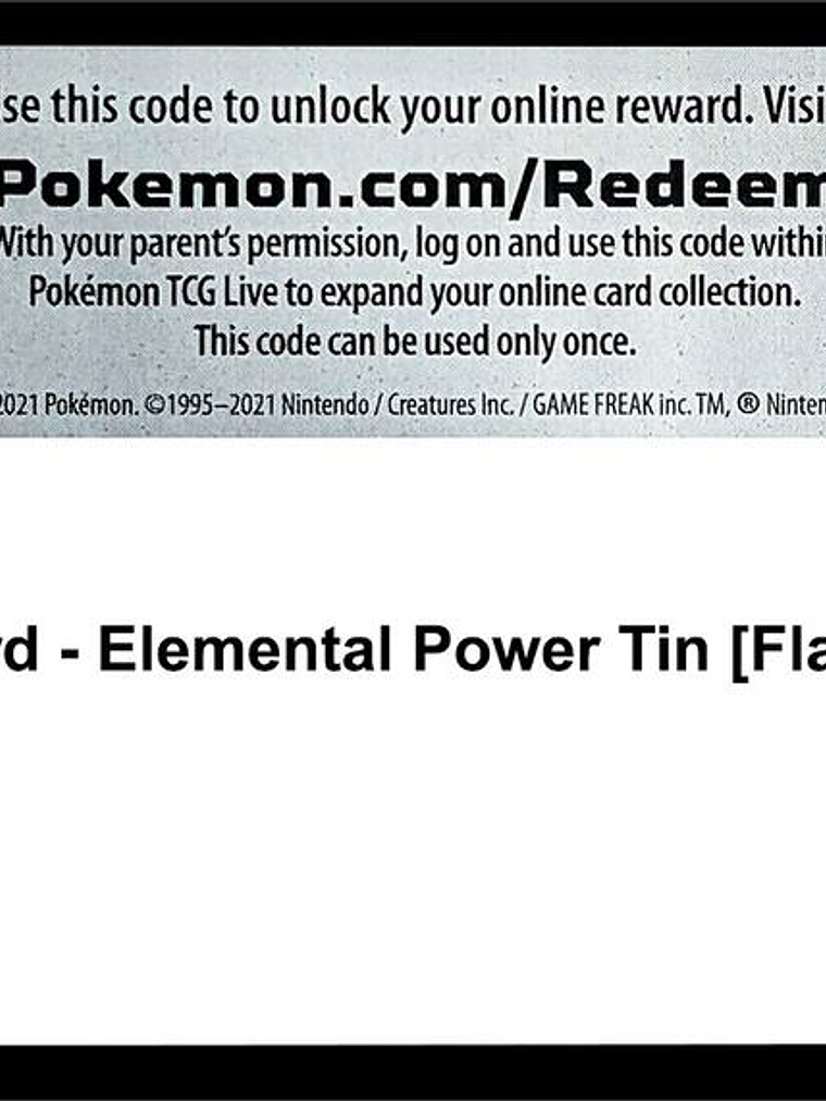 Code Card - Elemental Power Tin [Flareon GX] 1