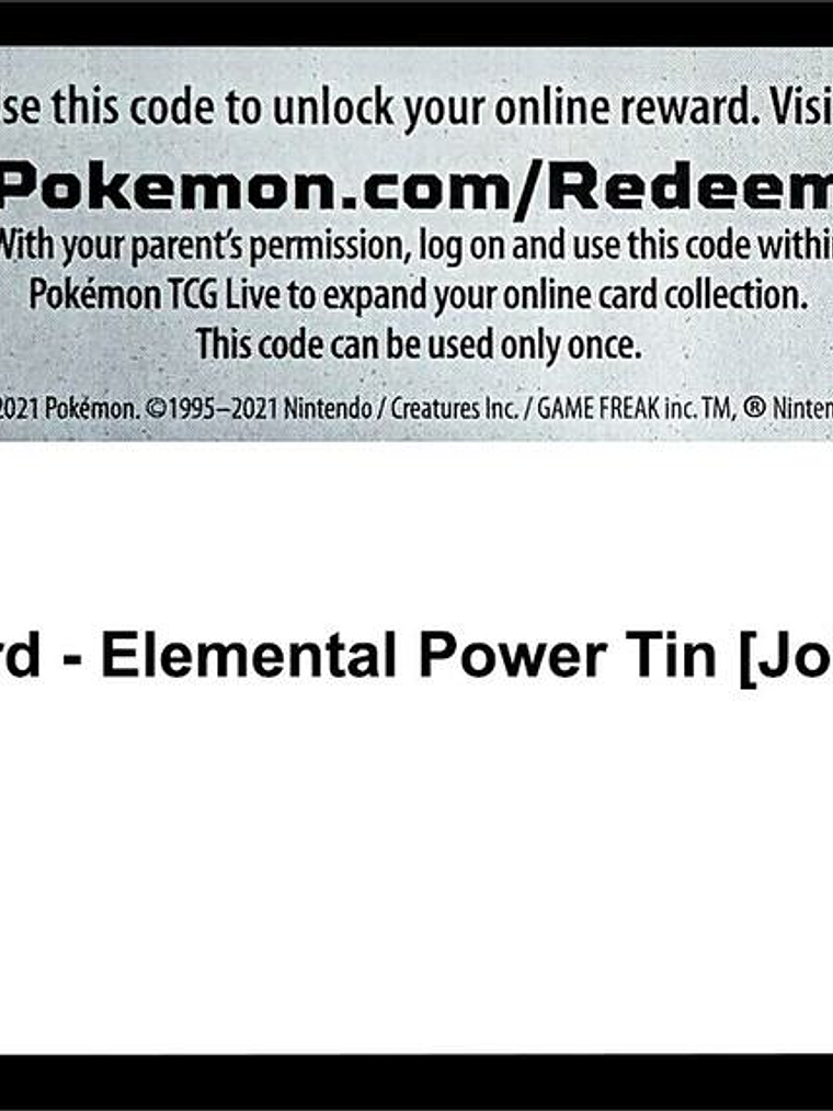 Code Card - Elemental Power Tin [Jolteon GX] 1