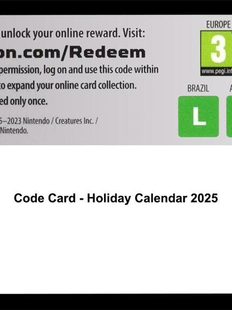 Code Card - Holiday Calendar 2025 1