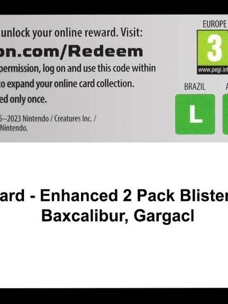 Code Card - Enhanced 2-Pack Blister Pack [Palafin, Baxcalibur & Garganacl] 1