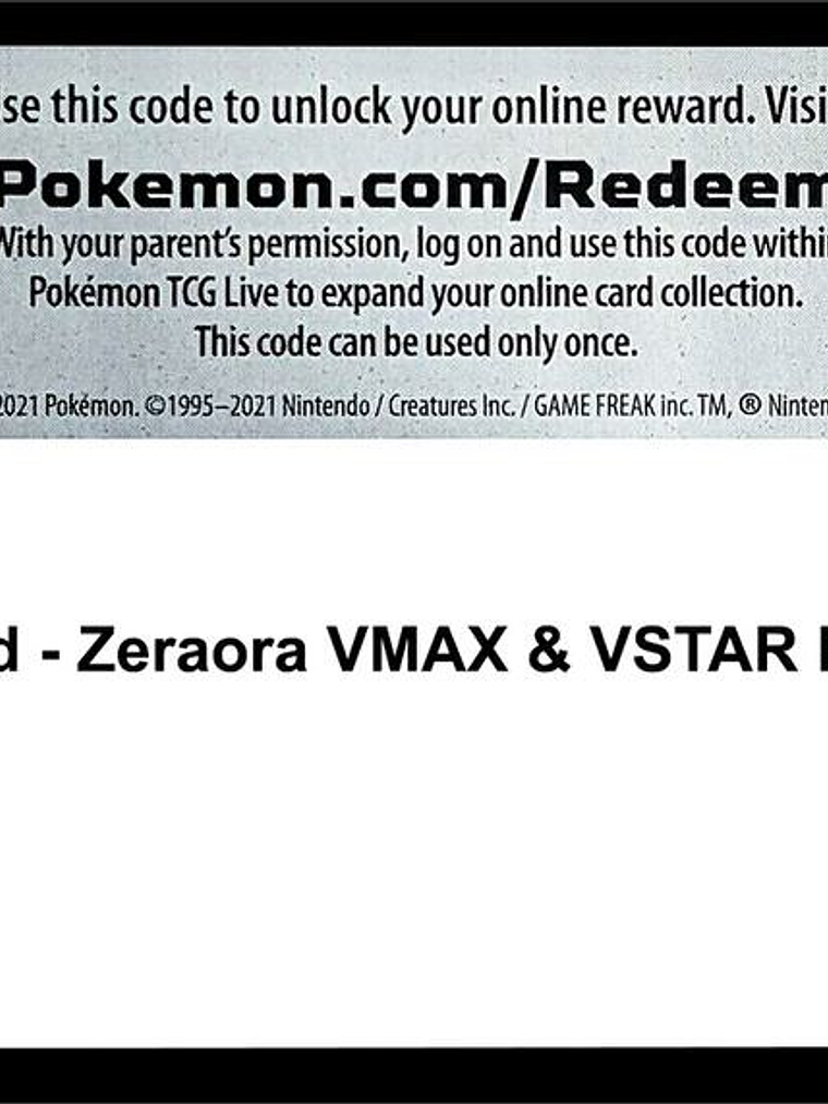 Code Card - Zeraora VMAX & VSTAR Battle Box 1