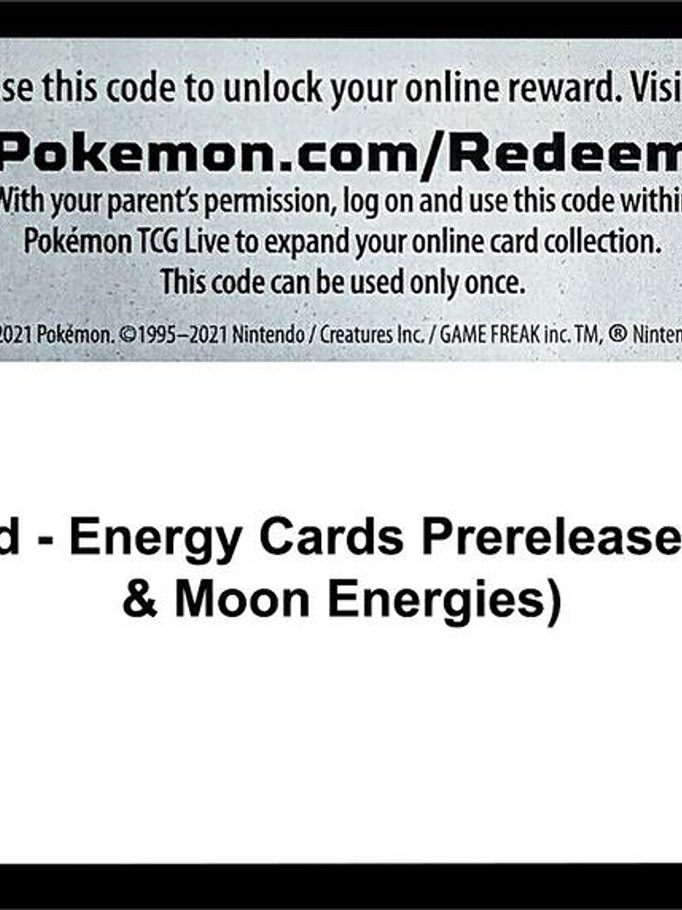 Code Card - Energy Cards Prerelease Box (Sun & Moon Energies) 1