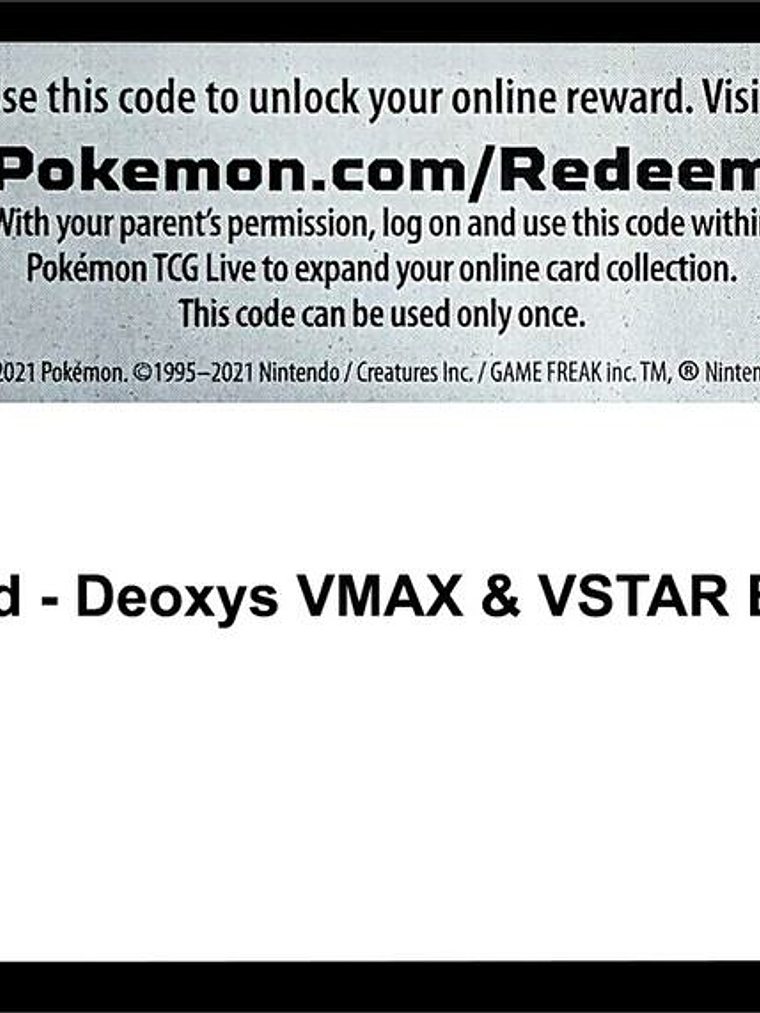 Code Card - Deoxys VMAX & VSTAR Battle Box 1