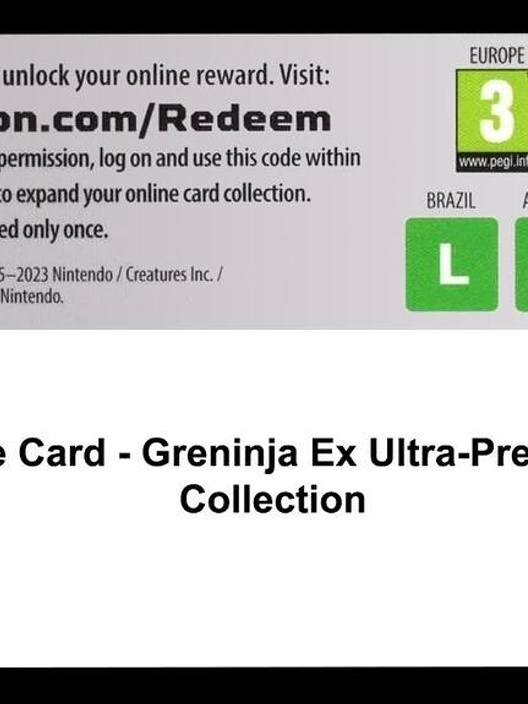 Code Card - Greninja ex Ultra-Premium Collection 1