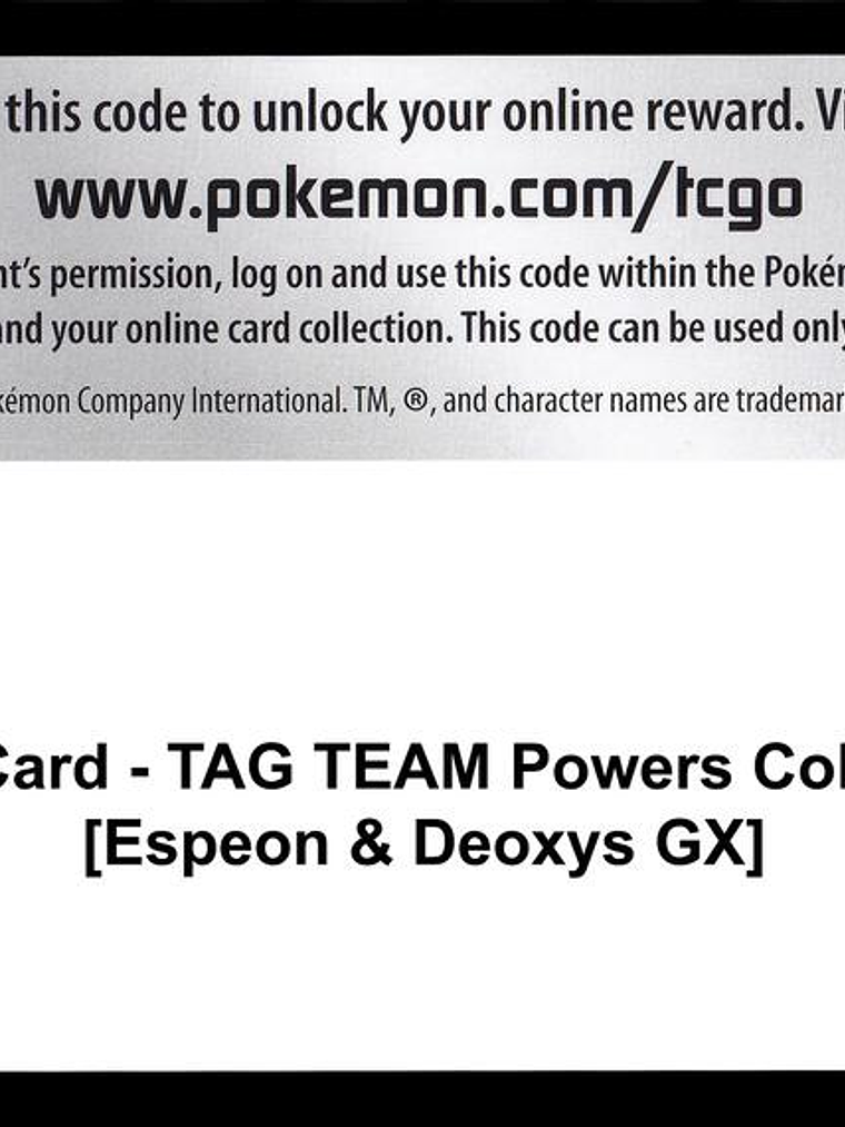 Code Card - TAG TEAM Powers Collection [Espeon & Deoxys GX] 1