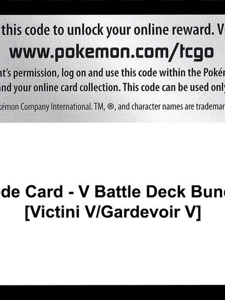 Code Card - V Battle Deck Bundle [Victini V/Gardevoir V] 1