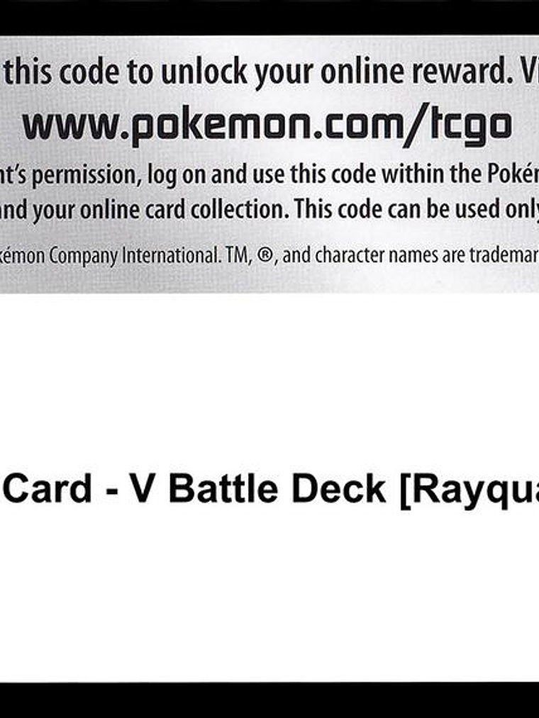 Code Card - V Battle Deck [Rayquaza V] 1