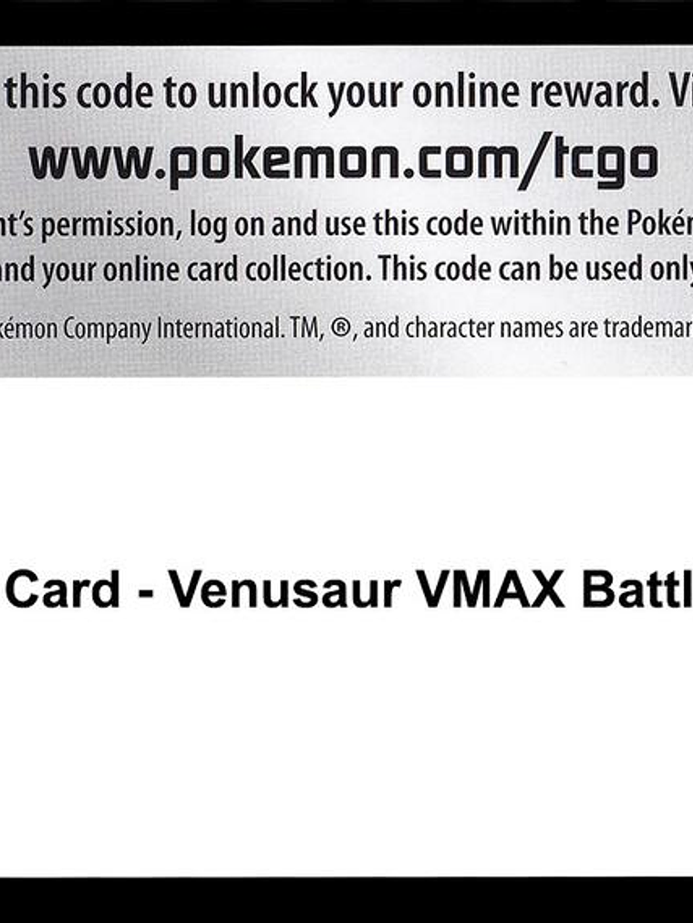Code Card - Venusaur VMAX Battle Box 1