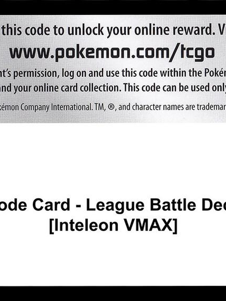 Code Card - League Battle Deck [Inteleon VMAX] 1