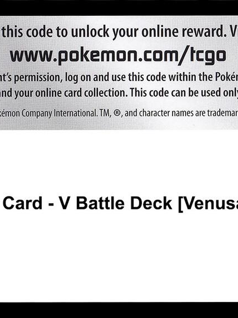 Code Card - V Battle Deck [Venusaur V] 1