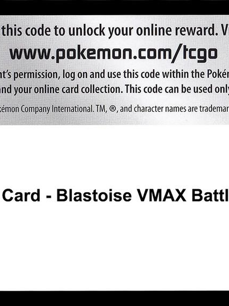 Code Card - Blastoise VMAX Battle Box 1