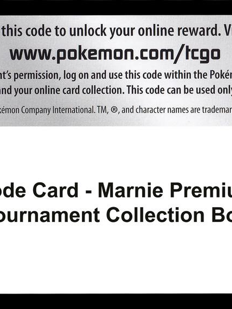 Code Card - Marnie Premium Tournament Collection Box 1