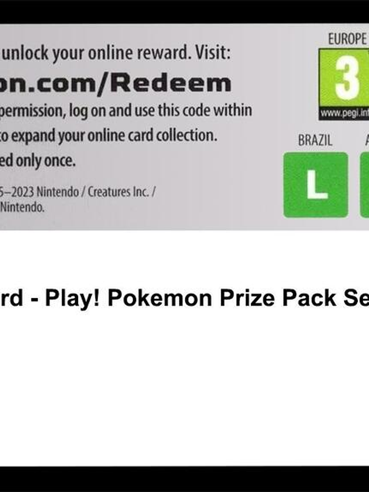 Code Card - Play! Pokemon Prize Pack Series Five 1
