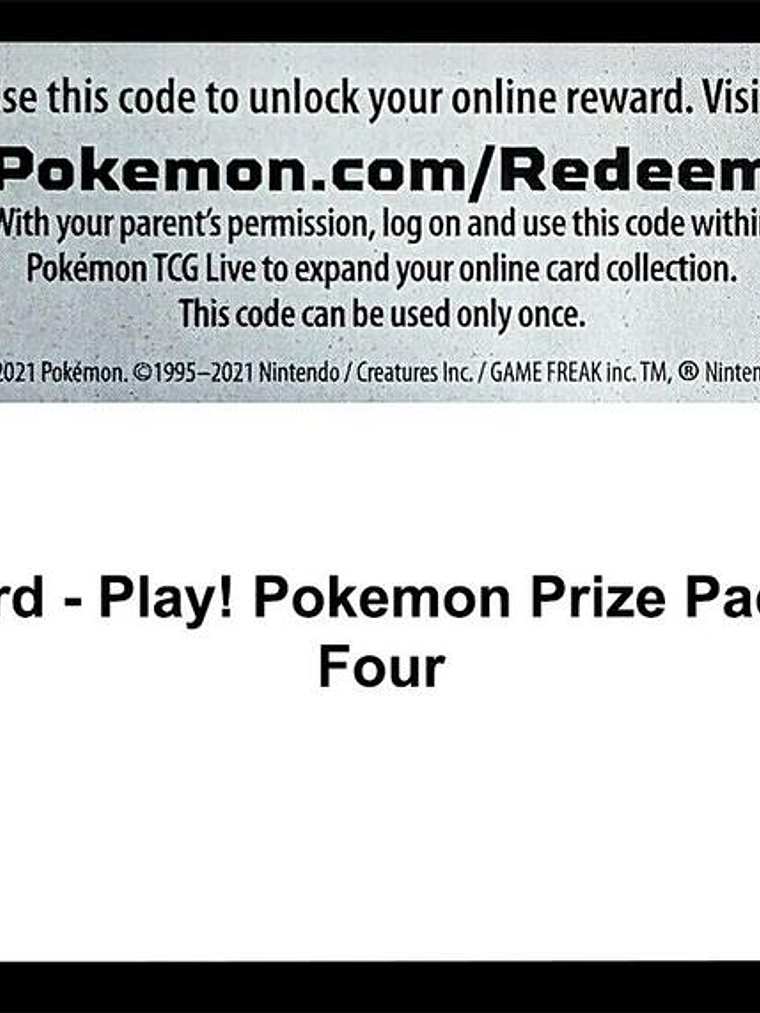 Code Card - Play! Pokemon Prize Pack Series Four 1