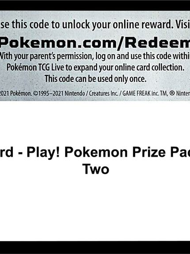 Code Card - Play! Pokemon Prize Pack Series Two 1
