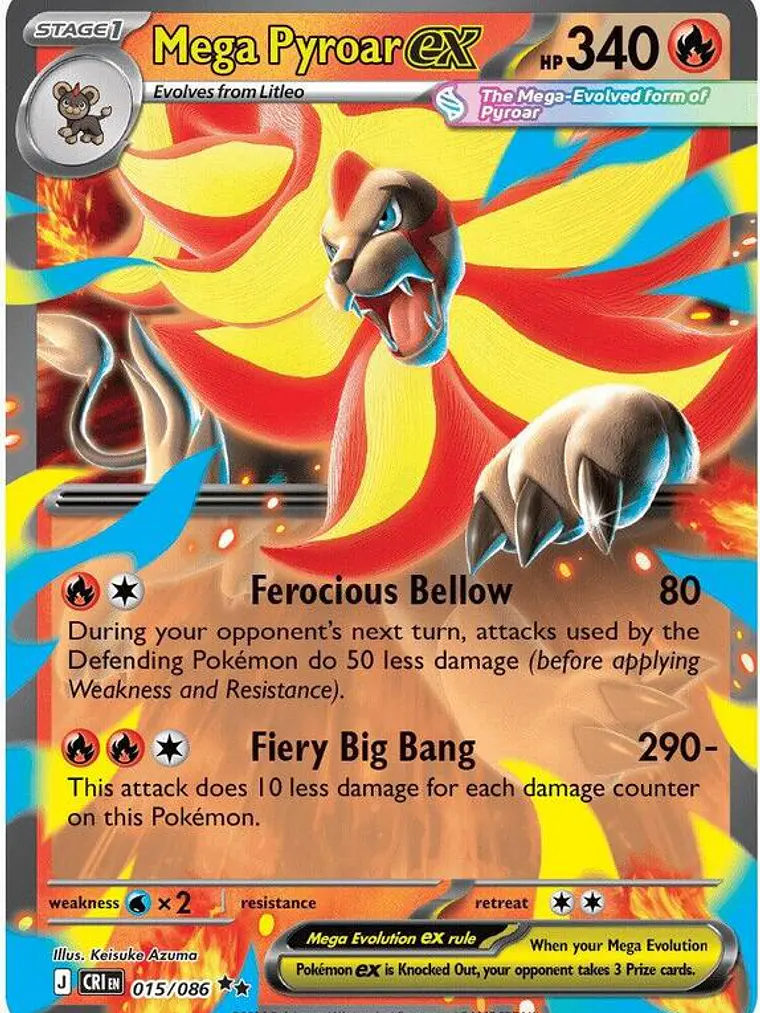 Mega Pyroar ex - 015/086 #015 1