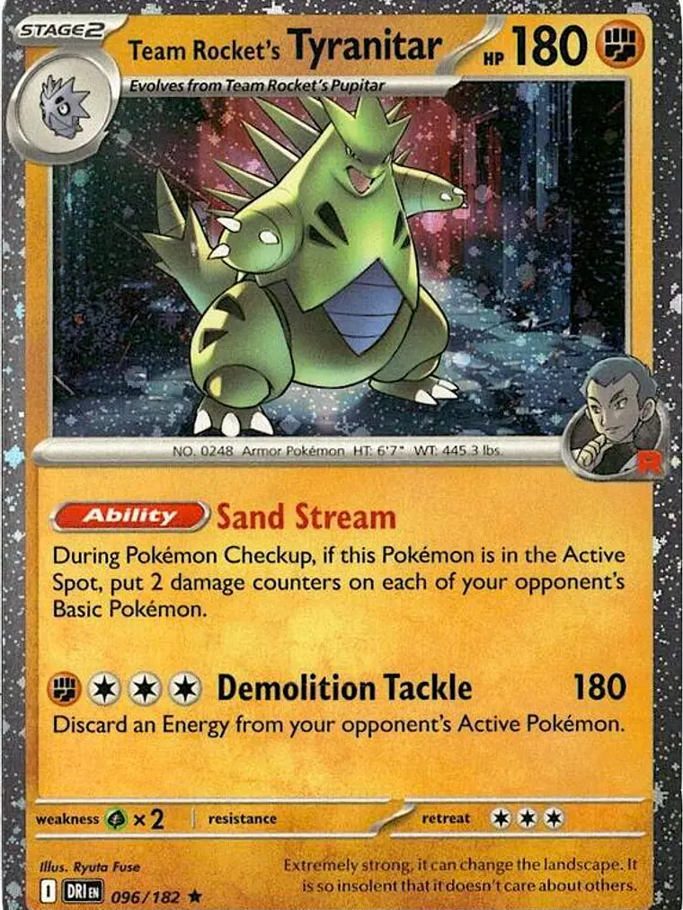 Team Rocket's Tyranitar (Cosmos Holo) #096 1