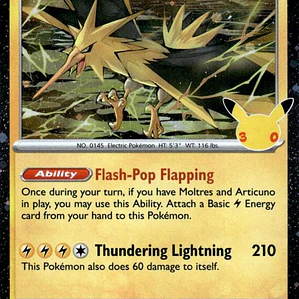 Zapdos (30th Celebration) #098