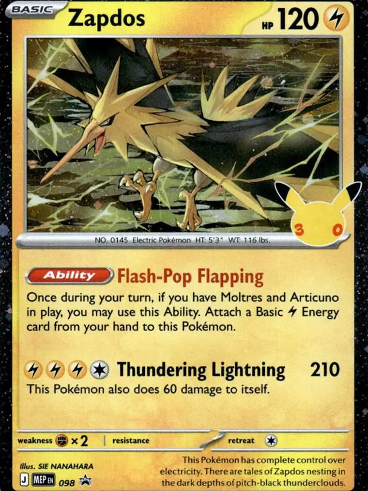 Zapdos (30th Celebration) #098 1