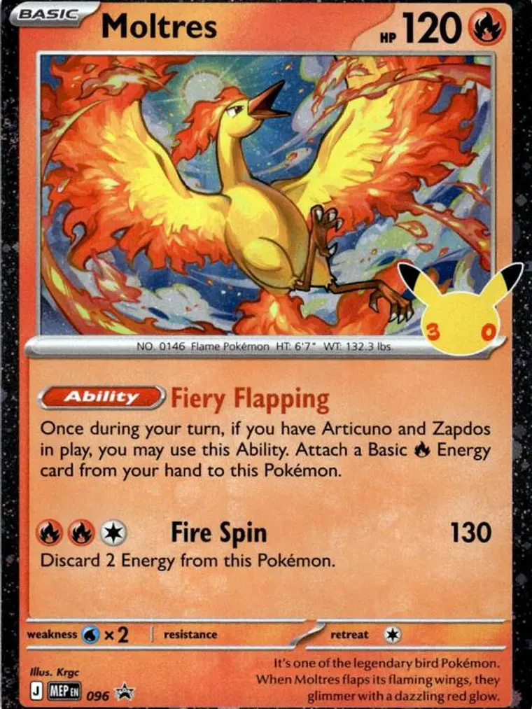 Moltres (30th Celebration) #096 1
