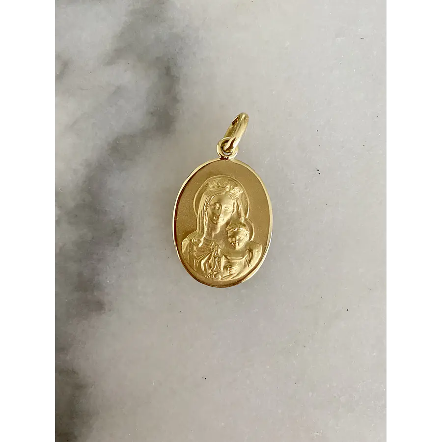 Escapulario Virgen del Carmen con Sagrado Corazón De Jesús modelo Vintage