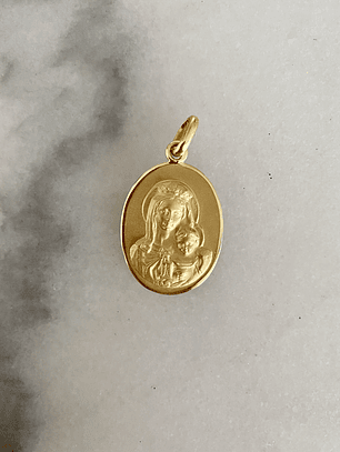 Escapulario Virgen del Carmen con Sagrado Corazón De Jesús modelo Vintage