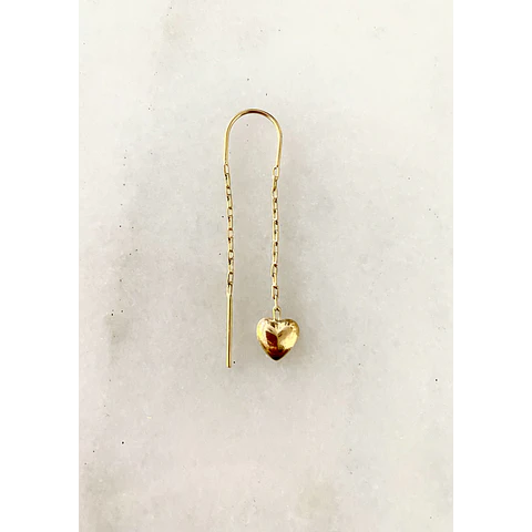 Aro Colgante Corazón Oro