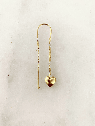 Aro colgante corazón  Oro