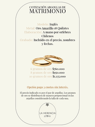 Argollas de Matrimonio