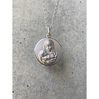 Medalla Virgen con Niño Jesús — Plata 950 — vista 1