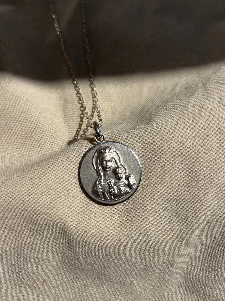 Medallón Escapulario Virgen del Carmen y Sagrado Corazón de Jesús- COPIA 1