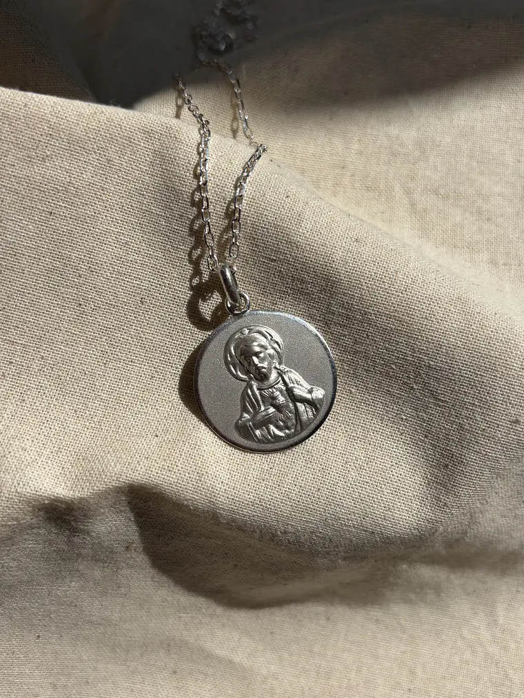 Medallón Escapulario Virgen del Carmen y Sagrado Corazón de Jesús- COPIA 2