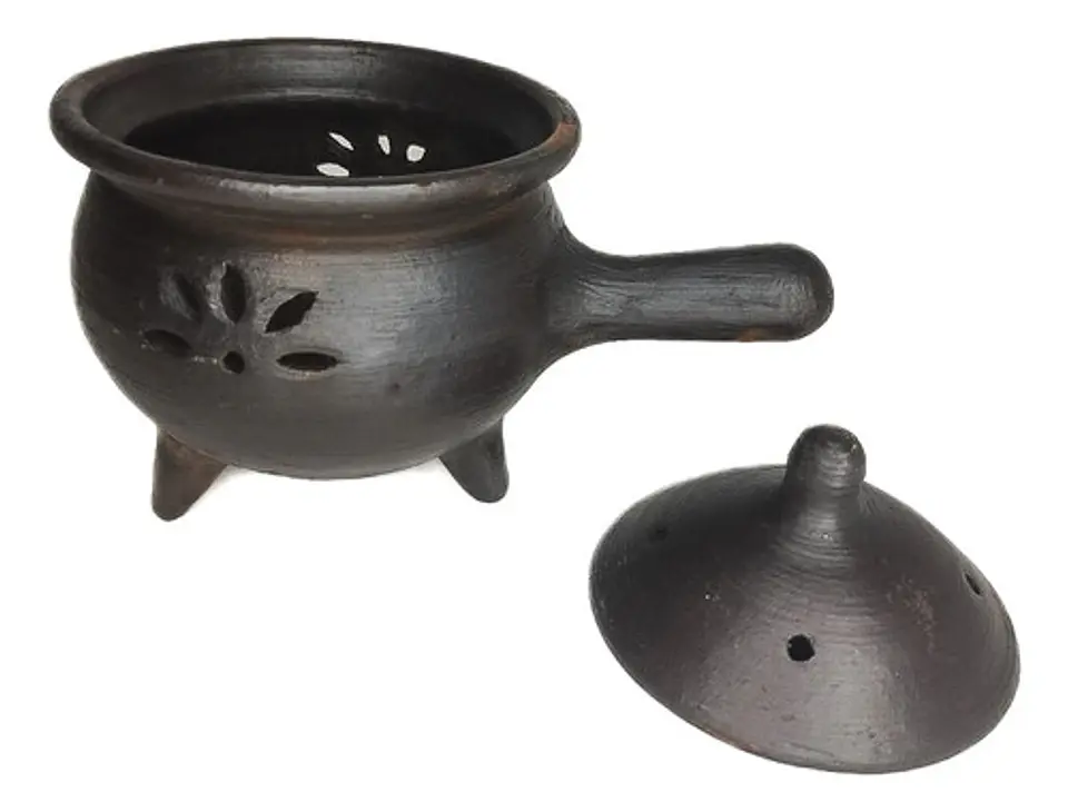 Sahumador de Greda Artesanal de Pomaire (con Mango) 3