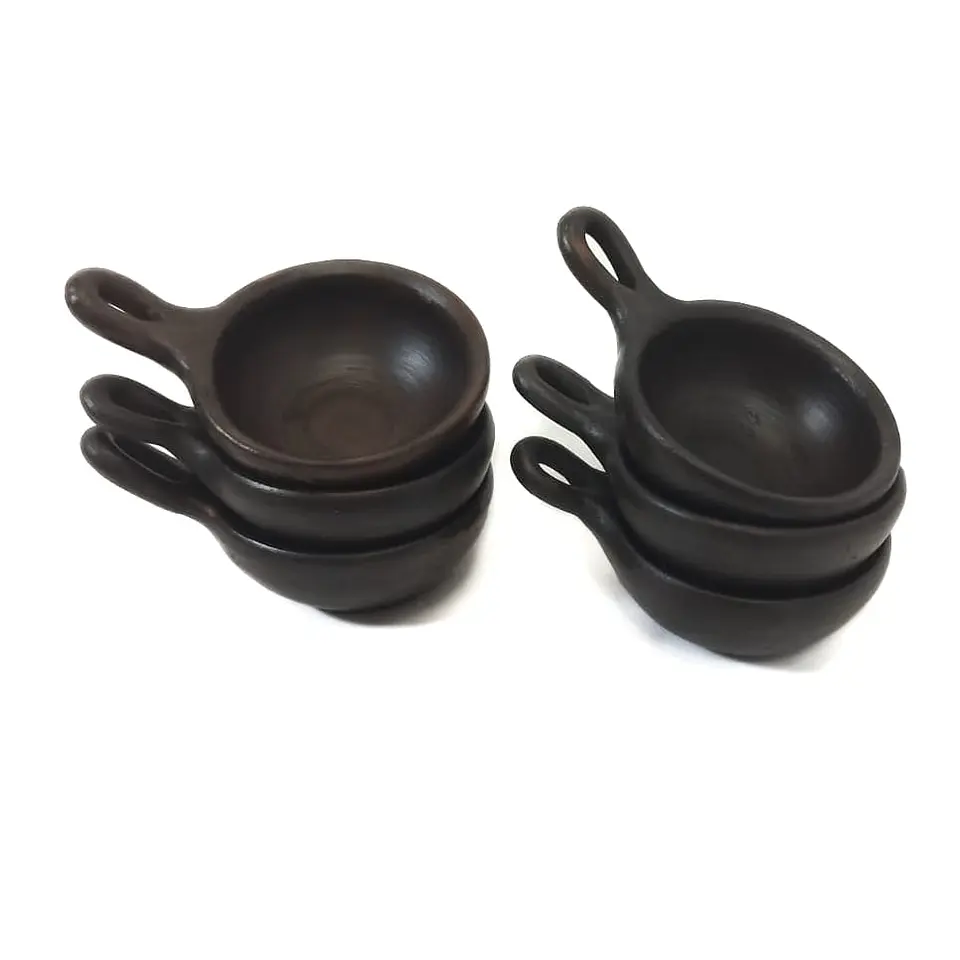 Pocillos De Greda Con Mango 7 Cm ( Pack 12 Unidades ) 4