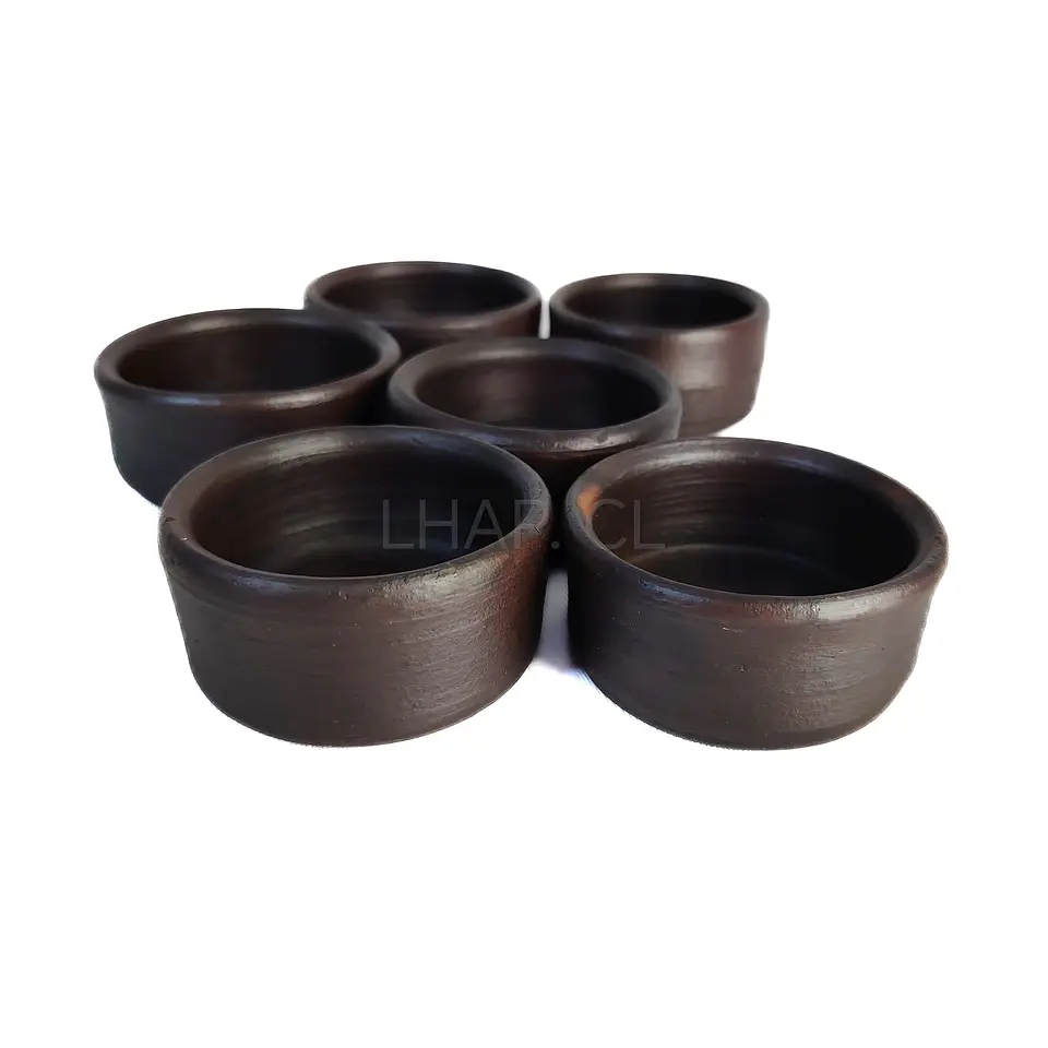 Pack 12 Pocillos Rectos de Greda de Pomaire 7 cm 6