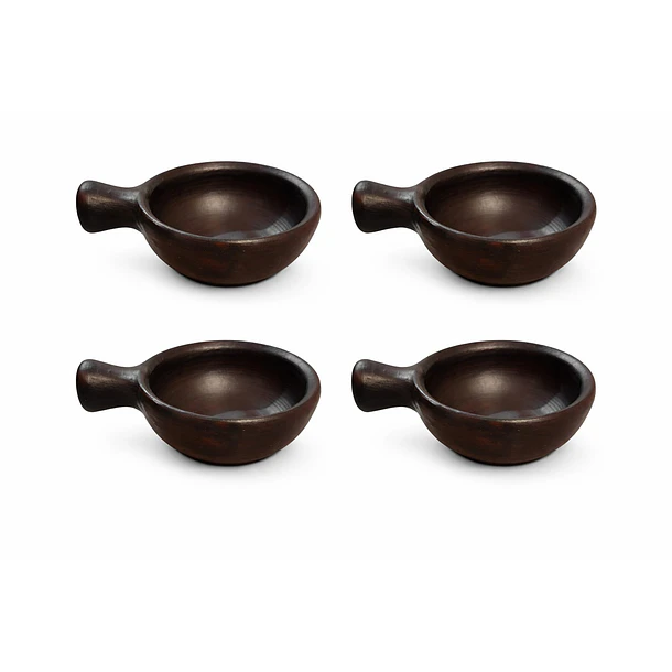 Pocillos de Greda Mango Liso 8.5 CM ( pack 6 unidades) 3